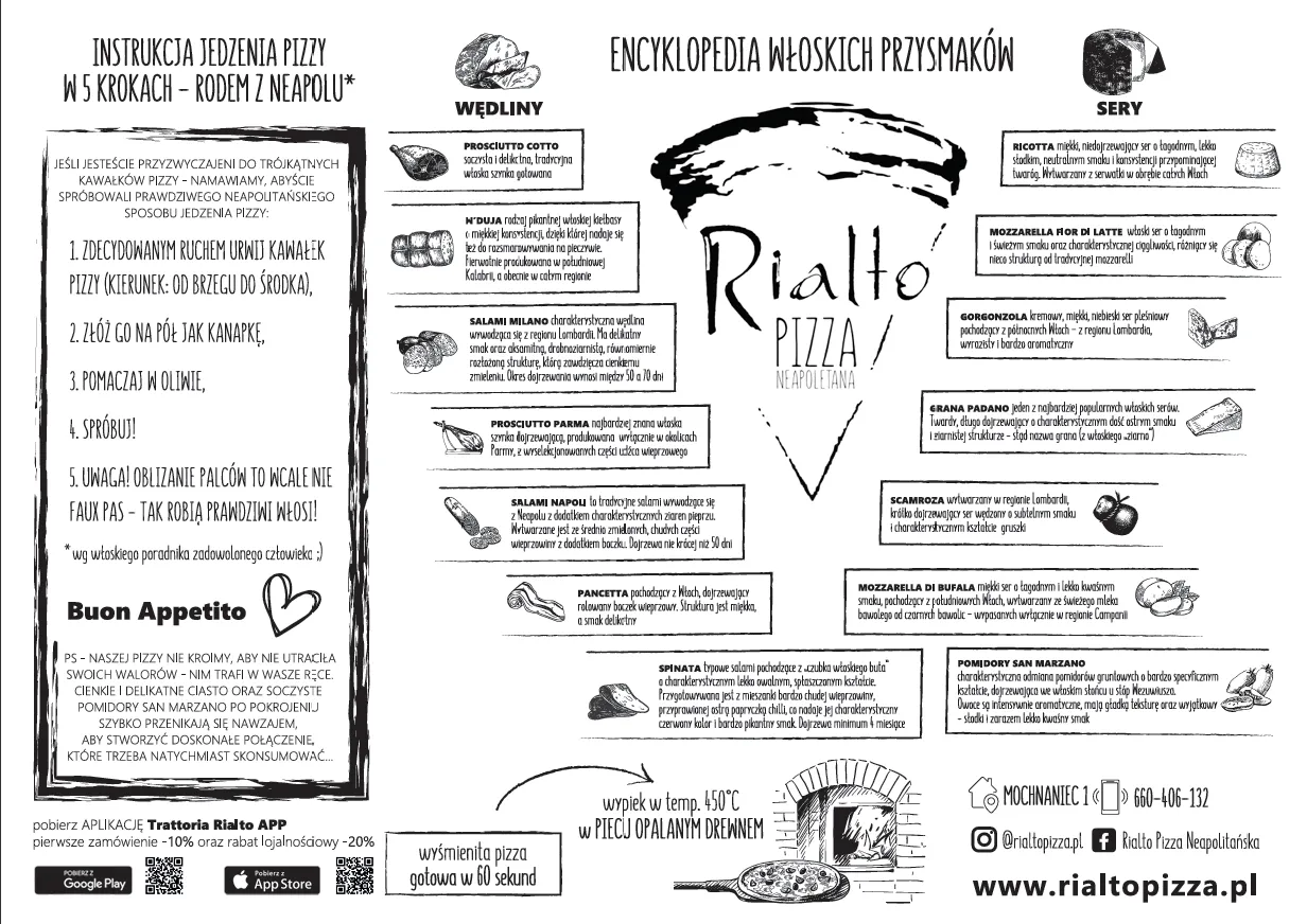 Rialto Pizza Neapolitańska MENU